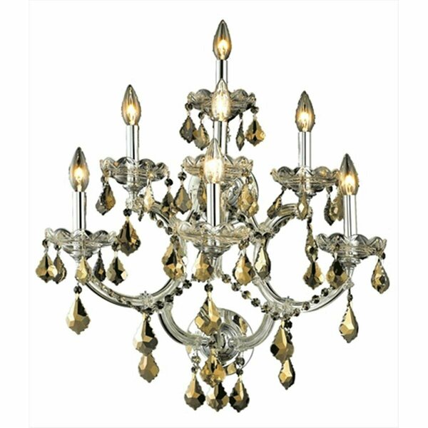 Lighting Business 2800W7C-GT-RC 22 W x 29.5 H in. Maria Theresa Collection Wall Sconce - Royal Cut, Chrome Finish LI1540503